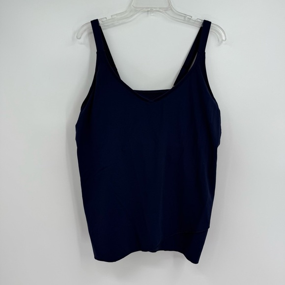 Lands' End No Wire Tankini Top Size 18 D Navy Blue Adjustable Lined Women’s - Picture 7 of 7
